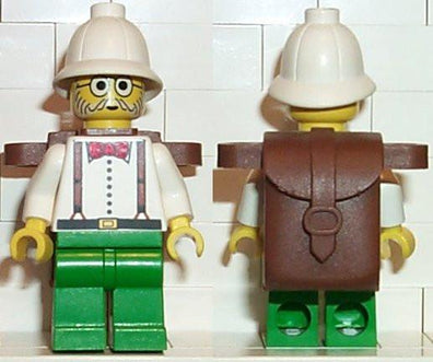 LEGO Minifigure-Dr. Charles Lightning with Backpack-Adventurers: Desert-ADV040-Creative Brick Builders